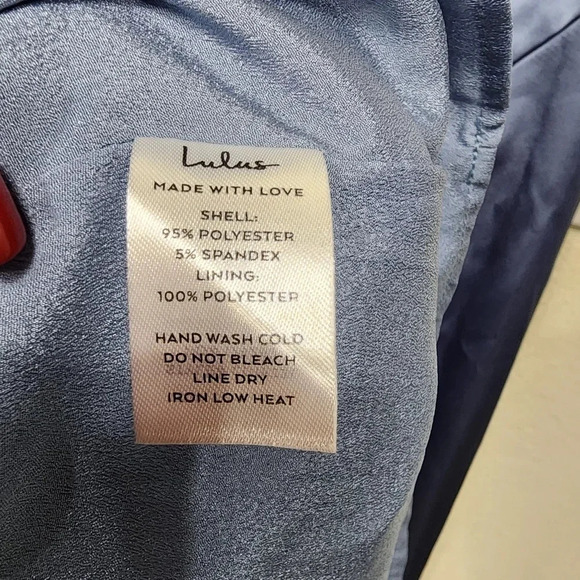 Lulus Purely Elegant Slate Blue Satin Twist-Back Maxi Dress Wedding Party Prom - Picture 11 of 12